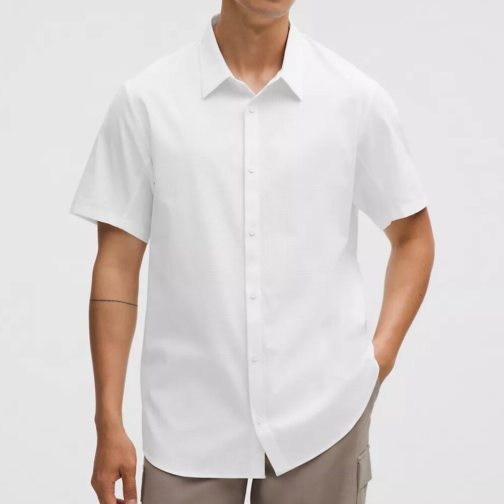 BNWT Lululemon Airing Easy Short-Sleeve Shirt, Bright White